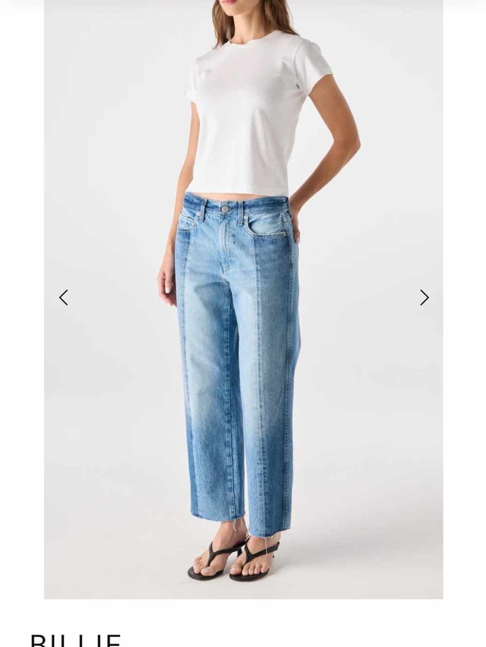 AMO Two-Tone Light and Medium Blue Jeans - Picture 2 of 10